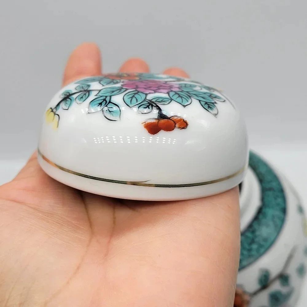 Vintage RARE ARDCO Multicolor Floral Ginger Jar From Japan Porcelain